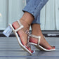 Elastic fashionable rhinestone sandals for women