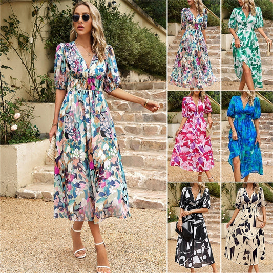 😍Summer Hot Sale 49% Off🔥Modern fashion waist V-neck cozy dress