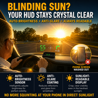🚗 Enjoy 60% off now 🛒! Head-up display (HUD) in-car GPS digital speedometer — featuring traffic light countdown and red-light camera alerts, a universal driving safety warning device