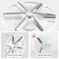 Rechargeable Fabric Shaver with 2 Replaceable Stainless Steel 6-Leaf Blades(1 Free Extra Included) | Lint Remover with 3-Speed Settings  - Efficient Sweater and Lint Shaver for Clothes, Removing Fuzz, Lint Balls, Pills, and Hairballs.Christmas Gift.