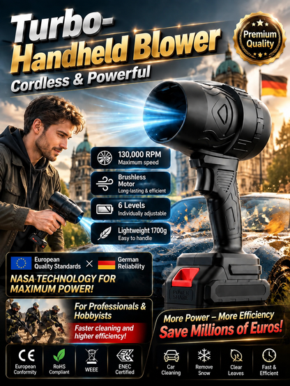 ⏳🔥LIMITED-TIME 72% OFF! 🔥HOT SALE🔥Handheld Turbo Power Blower