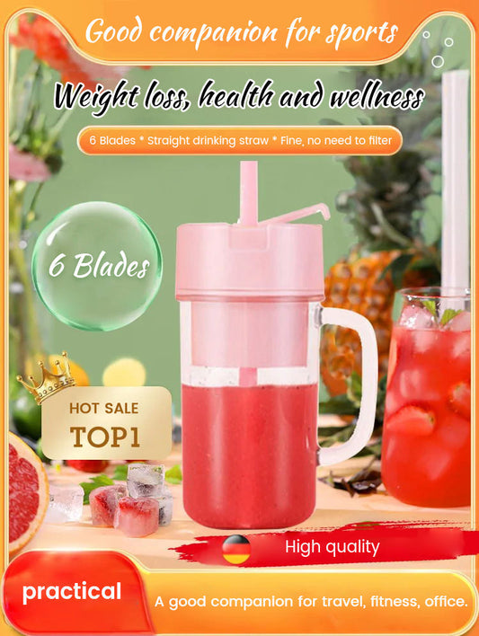 🔥50% OFF🔥6-Blade Juicer (with straw)