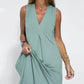 Buy 2 free shipping*Sleeveless Deep V-Neck Loose Maxi Dress