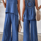 ✨2025 New Arrivals 50% OFF✨Sleeveless Top & Wide-Leg Pants Set