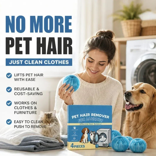 🐾 LIMITED‑TIME 56% OFF! 🧹 No-Snag Reusable Laundry Balls – Catch Pet Hair Instantly, Fabric-Friendly & Built to Last ♻️
