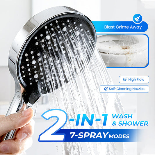 🚿High-Pressure Adjustable Rainfall Shower Head - 360° Adjustable Angle, Easy-Clean Nozzles & Universal Fit for Refreshing Showers💦📦
