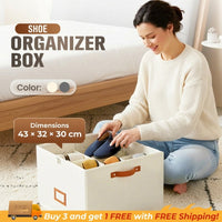 ⏰🔥LIMITED TIME 53% OFF! 👟 Fabric Shoe Organizer Storage Box – Foldable, Large Capacity, Dustproof & Breathable for Closet & Bedroom 🧺✨