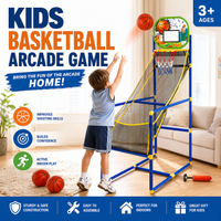 🥳2026 HOT SALE🥳💞50K+ SOLD!🏀🎯 56% OFF! Kids‘ Indoor Basketball Arcade Game – Auto ball return, sturdy & safe. 4 balls + pump included. Quick setup, endless fun! 🧒💨