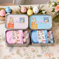 💎 50% OFF! 💎 Bunny Mummy & Baby Plush Pocket Tin – Handmade Easter Collectible with Cozy Blanket (Pink/Blue Ears) 🐇🎁