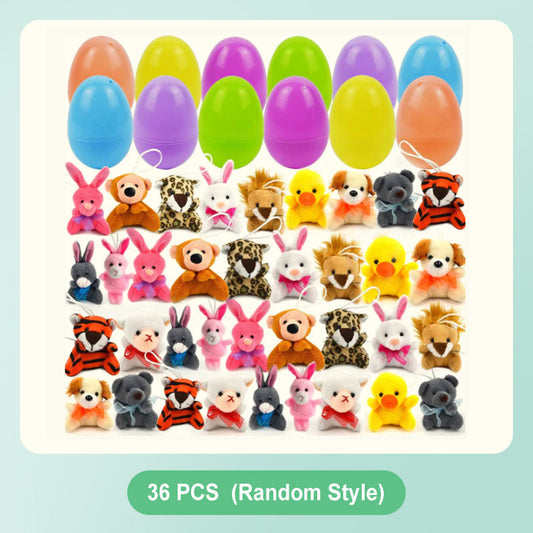 🔥 12 Pieces For Just ￡13.99 ! ! ! 🥚Pre-filled Easter Eggs with Stuffed Animal Toys – Soft Plush Inside, Colorful & Perfect for Egg Hunts 🐣
