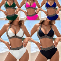 🔥Last Day Promotion 50% OFF🔥Sexy V-neck Women's Holiday Swimsuit With Wavy Pattern