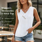 🏆Last Day Special Price ￡11.99!!💐2026 Women’s Button Down V Neck Loose Fit Tank Top