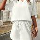 🔥Summer Hot Sale 49% OFF🔥Waffle-Knit Half Sleeve Top and Shorts Set