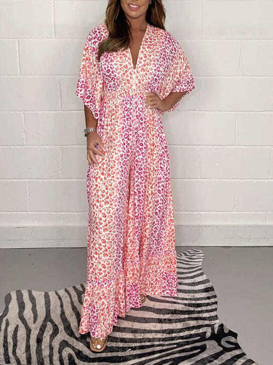 💖LAST DAY PROMOTION - 50%OFF💖NEW STYLE V-neck Leopard Print Dress