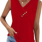 🏆Last Day Special Price ￡11.99!!💐2026 Women’s Button Down V Neck Loose Fit Tank Top