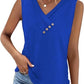 🏆Last Day Special Price ￡11.99!!💐2026 Women’s Button Down V Neck Loose Fit Tank Top