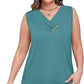 🏆Last Day Special Price ￡11.99!!💐2026 Women’s Button Down V Neck Loose Fit Tank Top