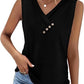 🏆Last Day Special Price ￡11.99!!💐2026 Women’s Button Down V Neck Loose Fit Tank Top