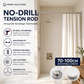 🧥60% OFF NOW! Adjustable No‑Drill Tension Rod, 70‑100cm Spring Tension Clothes Hanging Rod, No‑Damage Non‑Slip Closet Curtain Rod, Max 15KG Load for Wardrobe, Bathroom