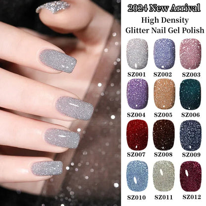 👍2024 New Arrival💥High Density Glitter Nail Gel Polish