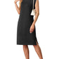 🔥Summer Sale 50% OFF💥Women Round Neck Loose Split Wrinkle-Free Midi Dress with Pockets
