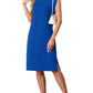 🔥Summer Sale 50% OFF💥Women Round Neck Loose Split Wrinkle-Free Midi Dress with Pockets