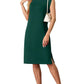 🔥Summer Sale 50% OFF💥Women Round Neck Loose Split Wrinkle-Free Midi Dress with Pockets