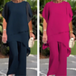 🔥Charming Irregular Top & Wide Leg Pants Set— Free shipping for two pieces
