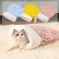 📢📢53%  OFF !! ⏰Plush Cave-Style Semi-Enclosed Cat Sleeping Bag Pet Bed | Soft Plush Lining, Washable and Easy to Care🧺