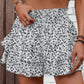 📢📢40% OFF !! ⏰ Solid Color Stretch Waist Layered Short Skirt
