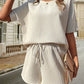 🔥Summer Hot Sale 49% OFF🔥Waffle-Knit Half Sleeve Top and Shorts Set