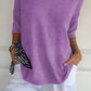 🔥Hot Sale-50% OFF🥰Solid Color Knitted V-neck Top