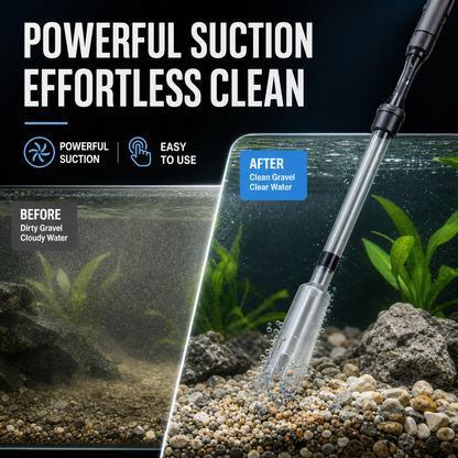 ⏳ LAST DAY 56% OFF! 🐠 Electric Aquarium Gravel Cleaner – 💧 Powerful Siphon & Crystal-Clear Water ✨