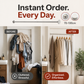 🧥60% OFF NOW! Adjustable No‑Drill Tension Rod, 70‑100cm Spring Tension Clothes Hanging Rod, No‑Damage Non‑Slip Closet Curtain Rod, Max 15KG Load for Wardrobe, Bathroom