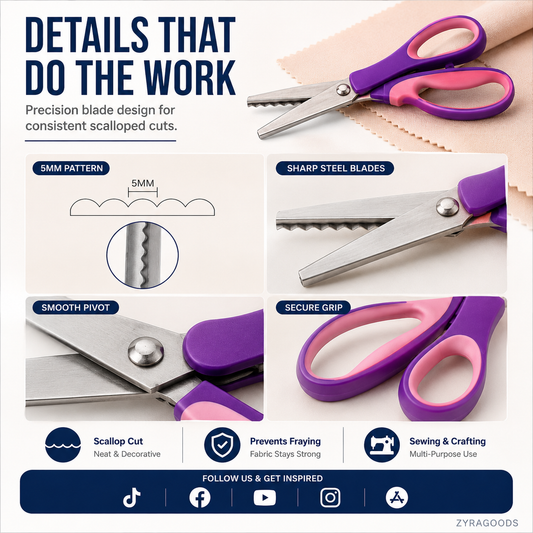 ⏳LAST DAY SALE ONLY ￡10.9!!🎉50K+ Sold✂️Multipurpose Pinking Shears Serrated Scissors