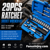 🥳2026 HOT SALE🥳💞50K+ SOLD!🔧🚗 50% OFF! 29pcs Core Ratchet Socket Wrench Kit – Chrome‑vanadium steel, 11 sockets & 10 bits. Perfect for car repairs & DIY – save on garage bills! 🛠️✨