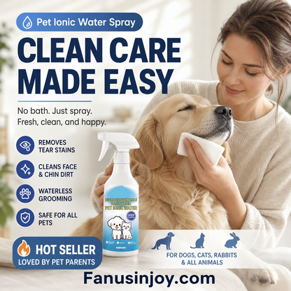 🐾53% OFF NOW ! 🐶Pet Ionic Water Cleaning Spray – tear stain removal, waterless grooming, mild safe formula, multi-pet compatible. Household pet daily care essential!