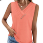 🏆Last Day Special Price ￡11.99!!💐2026 Women’s Button Down V Neck Loose Fit Tank Top