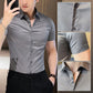 🖤 50% OFF NOW! ❄️ Men's Ice Silk High Elasticity Short Sleeve Shirt – Breathable, Moisture-Wicking & Anti-Bacterial 💪— Free Shipping For Two Pieces