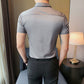 🖤 50% OFF NOW! ❄️ Men's Ice Silk High Elasticity Short Sleeve Shirt – Breathable, Moisture-Wicking & Anti-Bacterial 💪— Free Shipping For Two Pieces