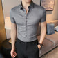 🖤 50% OFF NOW! ❄️ Men's Ice Silk High Elasticity Short Sleeve Shirt – Breathable, Moisture-Wicking & Anti-Bacterial 💪— Free Shipping For Two Pieces