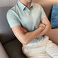 🖤 50% OFF NOW! ❄️ Men's Ice Silk High Elasticity Short Sleeve Shirt – Breathable, Moisture-Wicking & Anti-Bacterial 💪— Free Shipping For Two Pieces
