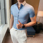 🖤 50% OFF NOW! ❄️ Men's Ice Silk High Elasticity Short Sleeve Shirt – Breathable, Moisture-Wicking & Anti-Bacterial 💪— Free Shipping For Two Pieces
