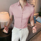 🖤 50% OFF NOW! ❄️ Men's Ice Silk High Elasticity Short Sleeve Shirt – Breathable, Moisture-Wicking & Anti-Bacterial 💪— Free Shipping For Two Pieces
