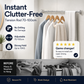 🧥60% OFF NOW! Adjustable No‑Drill Tension Rod, 70‑100cm Spring Tension Clothes Hanging Rod, No‑Damage Non‑Slip Closet Curtain Rod, Max 15KG Load for Wardrobe, Bathroom
