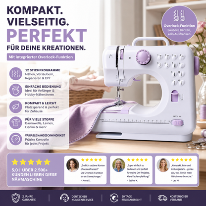 🧵 60% OFF! 🛍️ Mini Sewing Machine for Home – 12 Stitches, Durable & Compact – Ideal for Repairs & DIY Projects ✂️