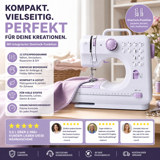 🧵 60% OFF! 🛍️ Mini Sewing Machine for Home – 12 Stitches, Durable & Compact – Ideal for Repairs & DIY Projects ✂️