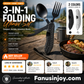 🎉🎉Surprise 56% off！🏕️Must-have for outdoor trips 🍴🥄4-In-1 Outdoor Folding Multifunctional Tableware