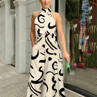 🎁New arrival 40% OFF💥Women's Stylish Slim Fit Wide Leg Printed Jumpsuit