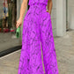 🎁New arrival 40% OFF💥Women's Stylish Slim Fit Wide Leg Printed Jumpsuit